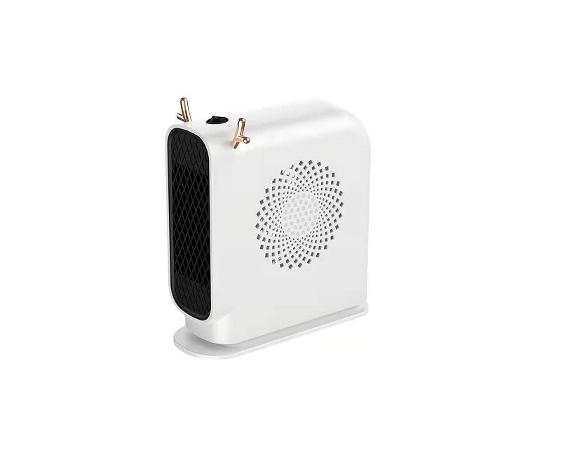 Chauffage D'appoint 500W Avec Télécommande - Radiateur Soufflant Pour Salle De Bain Ou Chambre - Réglable, écran LED, Protection Surchauffe - Blanc - 8