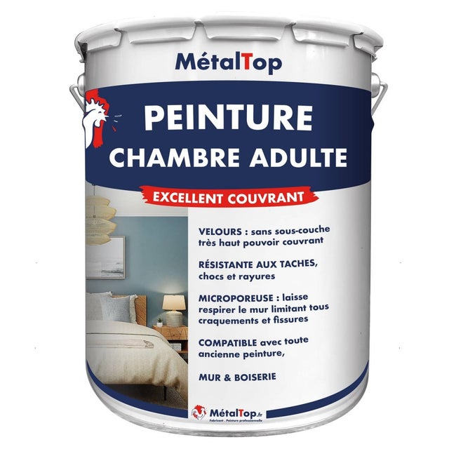 Peinture Chambre Adulte - Bleu eau - RAL 5021 - 1 L - Métaltop