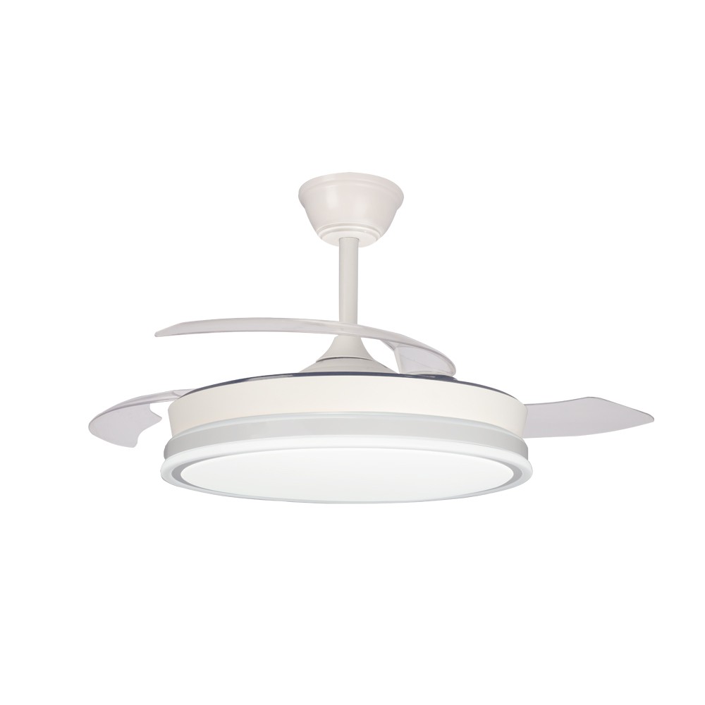 Ventoinha de teto retrátil com luz LED 45W Silent Surpino Branco CCT Dim ø106cm - 4