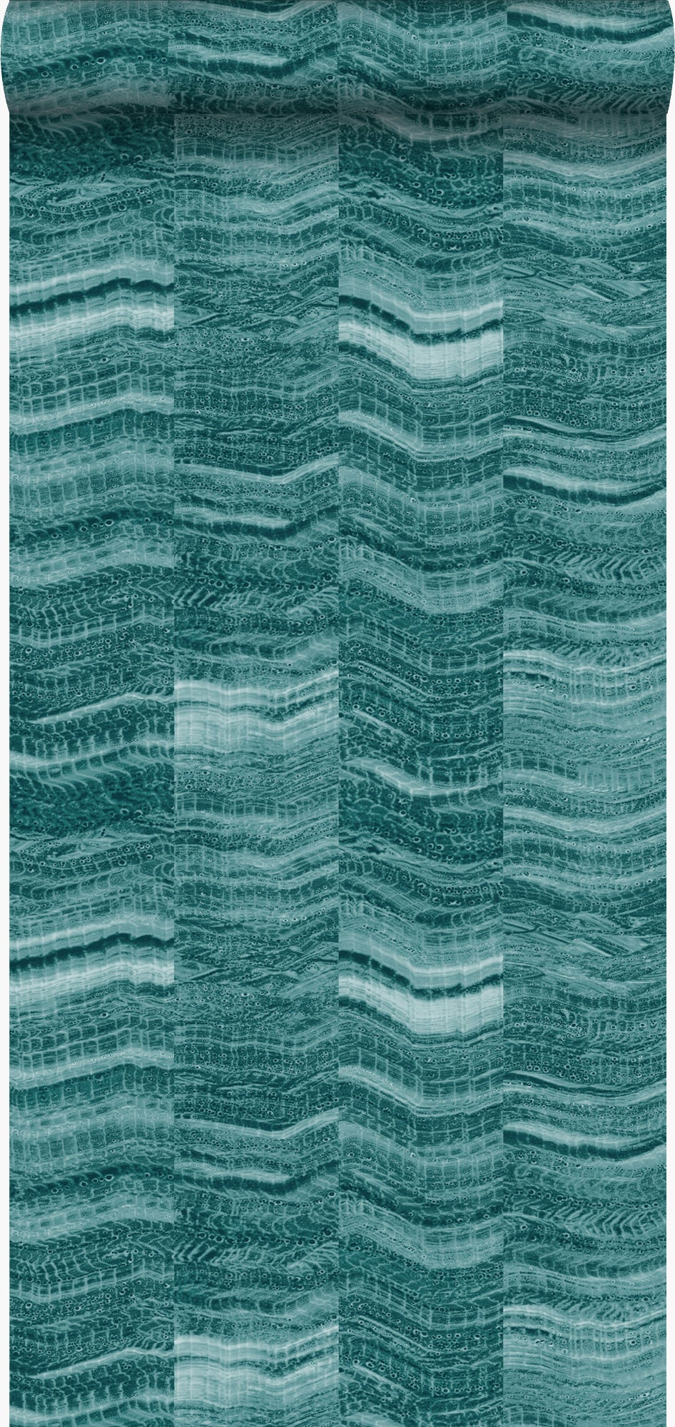 Tapeta motyw marmuru petrol blue - 53 cm x 10.05 m - ORIGIN