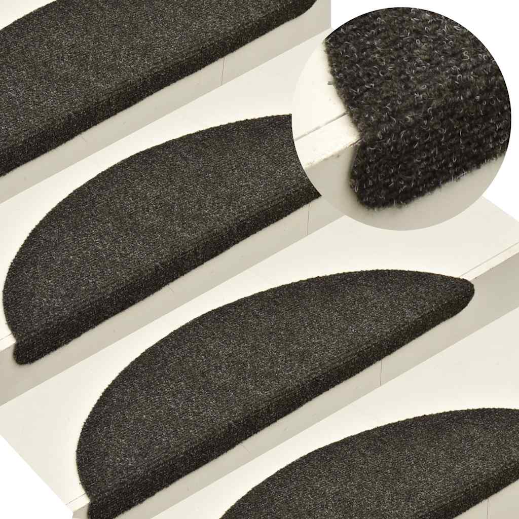 Tapis d'escalier autocollant 30 pcs | Paillasson d'escalier | Tapis de marche anthracite 65x21x4 cm CFW977119 - 5