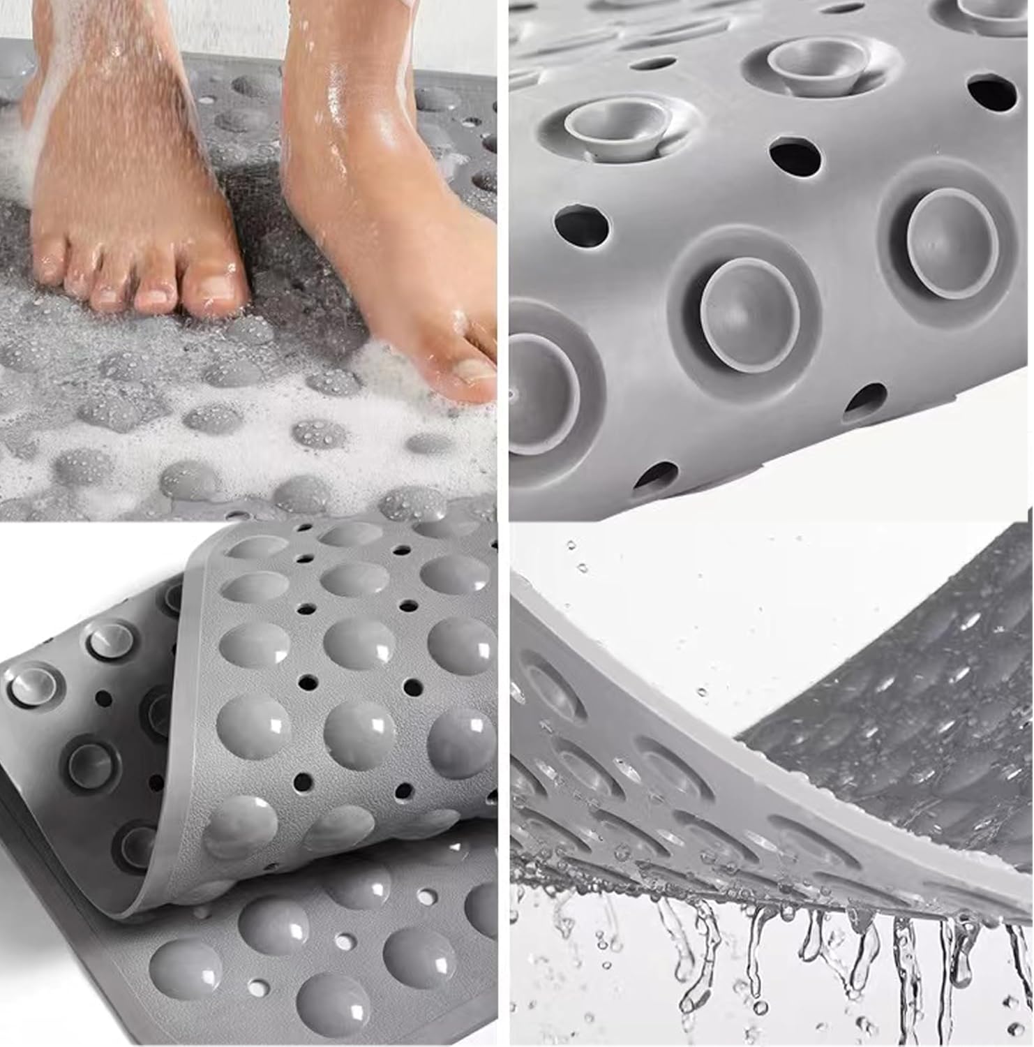 Tapis De Douche Rectangulaire Grande Salle De Bain Tapis Antidérapant Ménage Salle De Douche Tapis De Bain Tapis De Sol De Toilette Tapis - 3