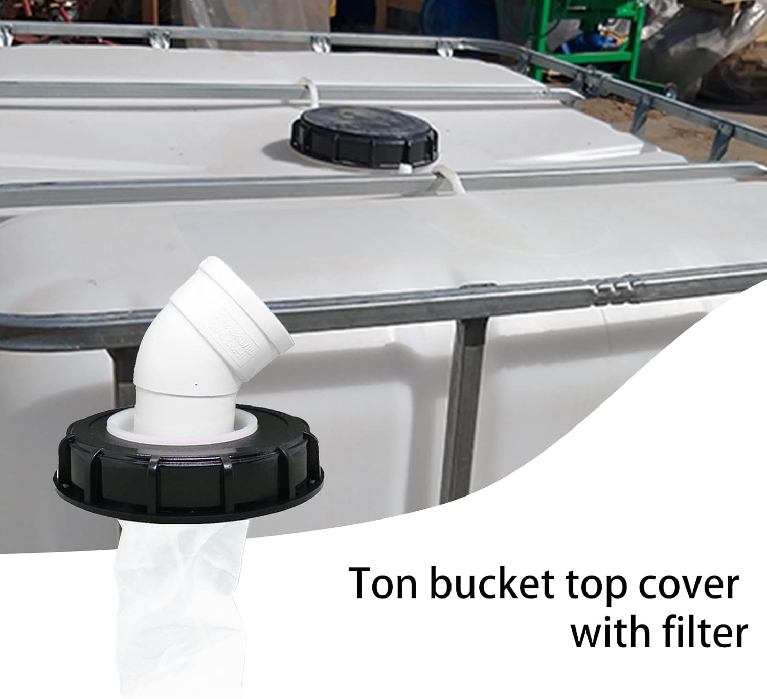 Filtre IBC 45° pour Eau de Pluie en Nylon (163mm) - Filtre lavable pour réservoirs IBC, idéal pour captation d'eau de pluie. - 5