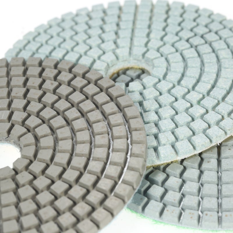 Lot de 11 disques de polissage diamant 4 pouces avec support, pour granit, marbre, pierre, carrelage, céramique et béton - 3