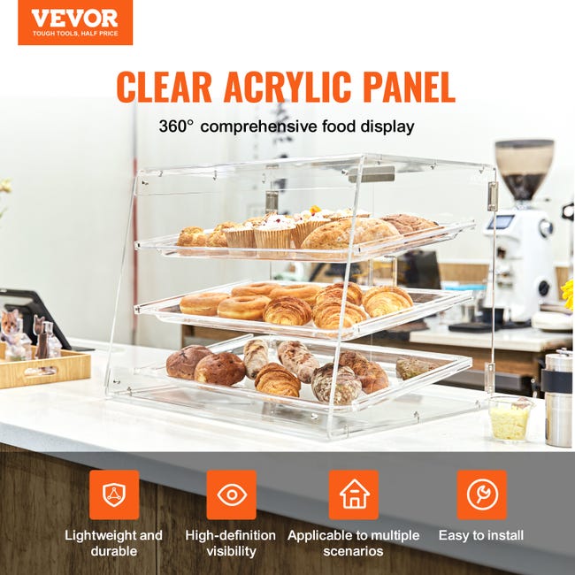 Vitrine Acrylique 3 étages Fhmidic – 48,5 X 23 X 40 Cm, Présentation Pâtisseries Ou Collections Vitrine Pour Collection Vitrine Acrylique 3 étages Fhmidic – 48,5 X 23 X 40 Cm, Présentation Pâtisseries Ou Collections Vitrine Pour Collection