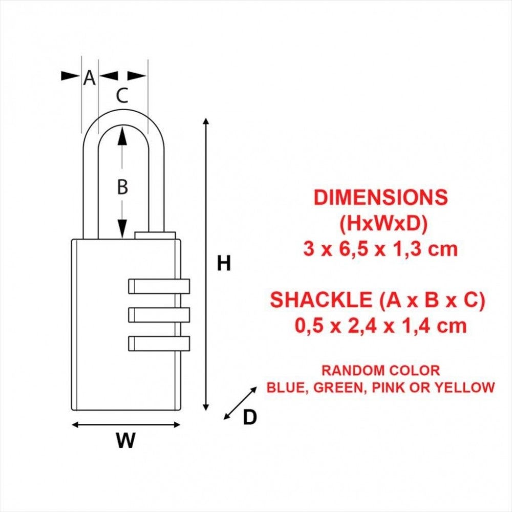 Cadenas à combinaison couleur Master Lock 7630EURD Couleur - Rose - 5