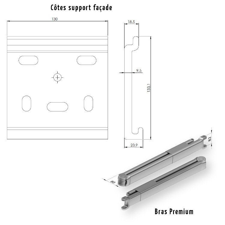 Store Banne Coffre Intégral Solares Motorisé RAL Blanc 3,93 X 3 Dickson® LIN - 4