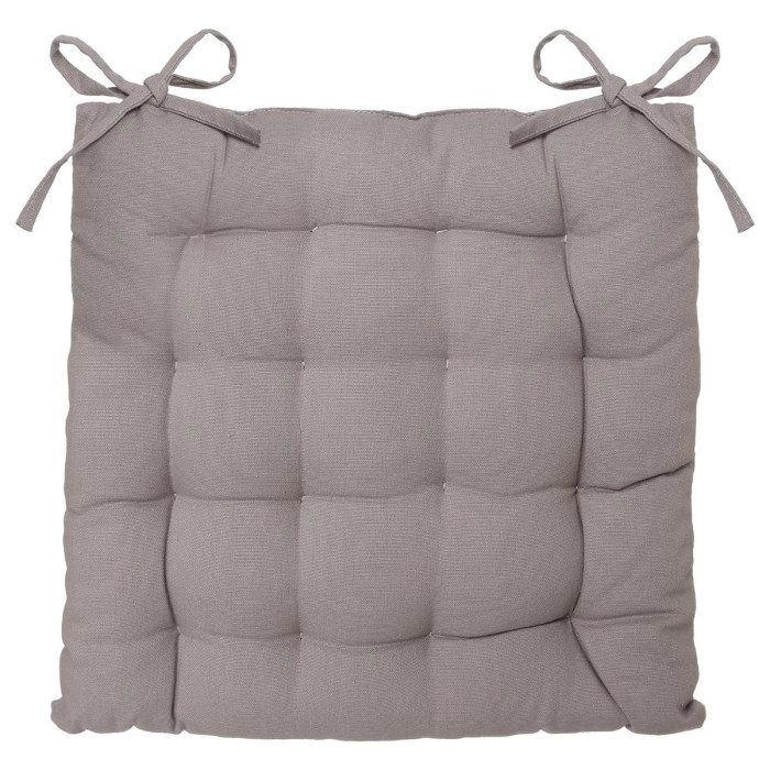 Cojín de silla de algodón gris 38 x 38 cm - atmosphera créateur d'intérieur