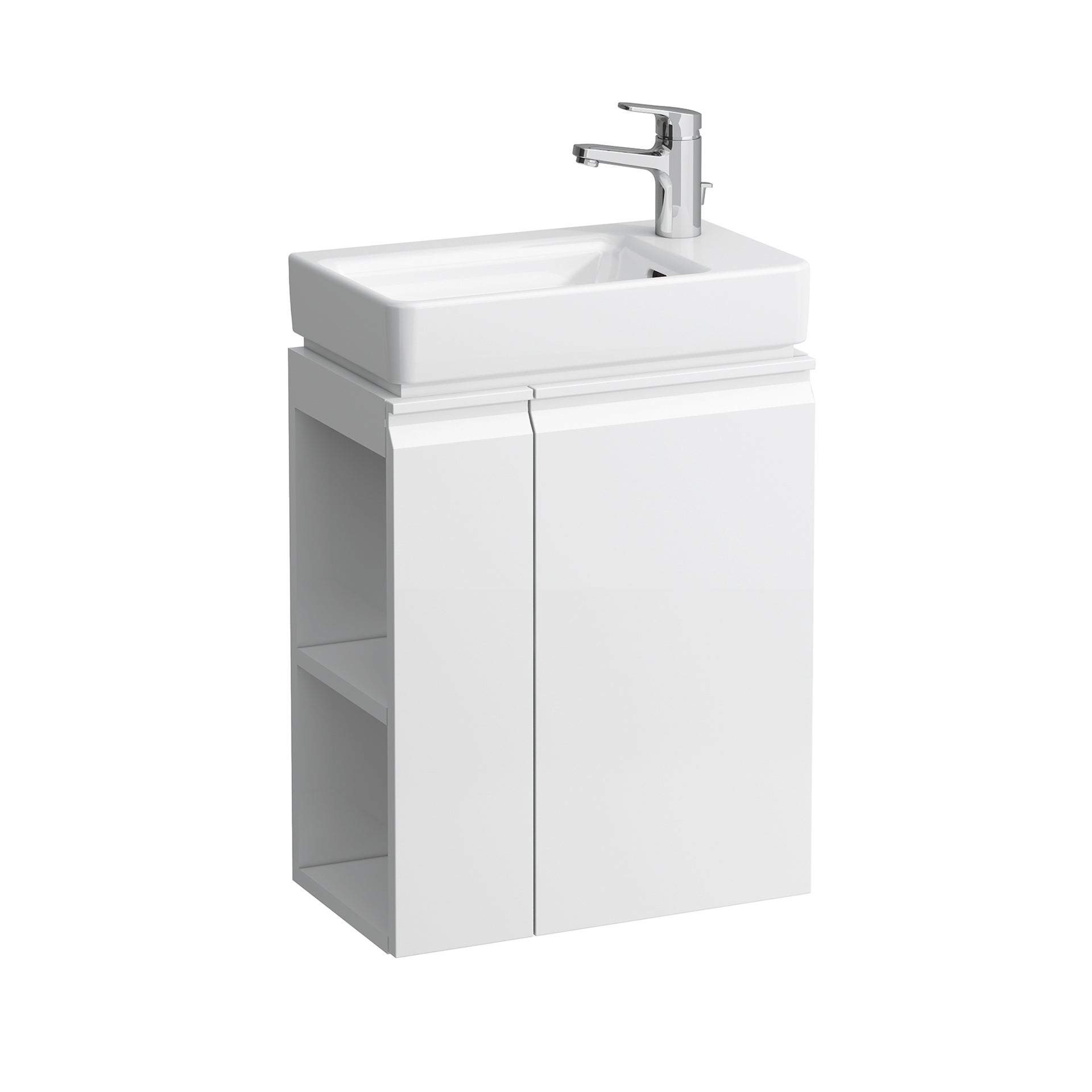 Laufen pro s mueble bajo lavabo, para lavabo h815954, repisa lateral izquierda, 480x275x580mm, h4830020954231, color: wengué