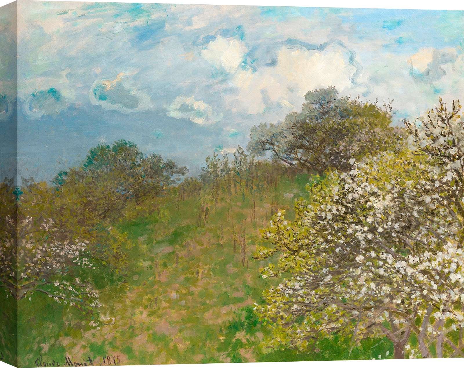 Tableau impressionniste Claude Monet, impression sur toile - Printemps ...