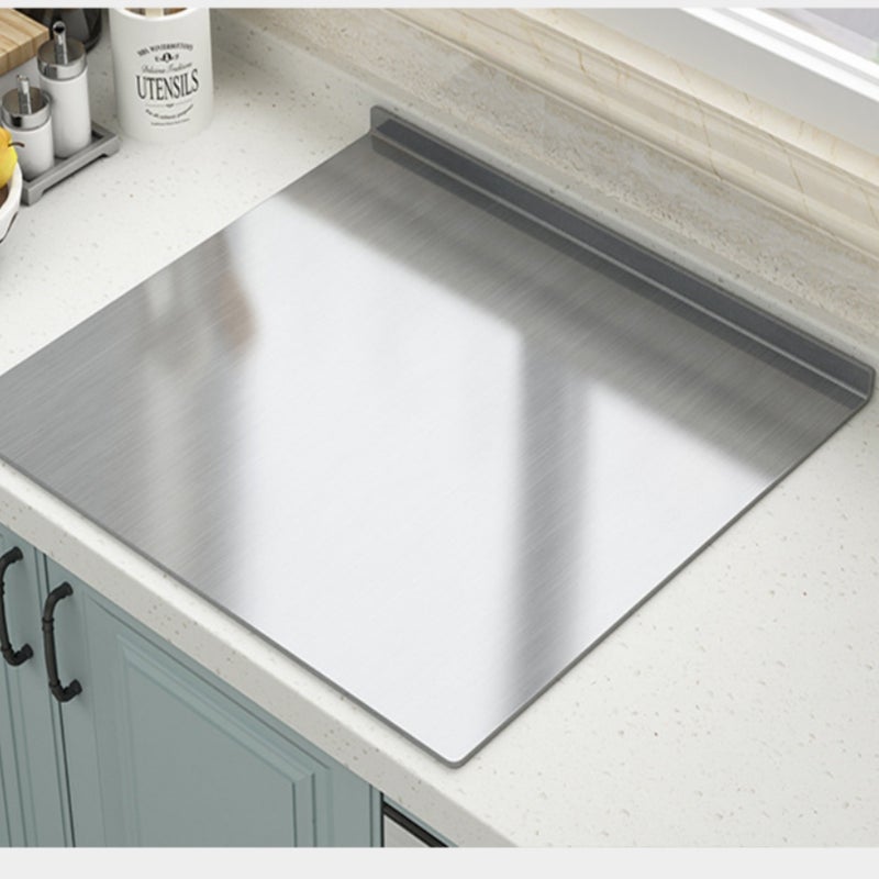 Bextcok  Tabla De Cortar Antibacteriana Y Antimoho, Tabla De Acero Inoxidable Fácil De Limpiar, Tabla Para Amasar (50 X 50 Cm) Carne Acero Inoxidable, Leroy Merlin