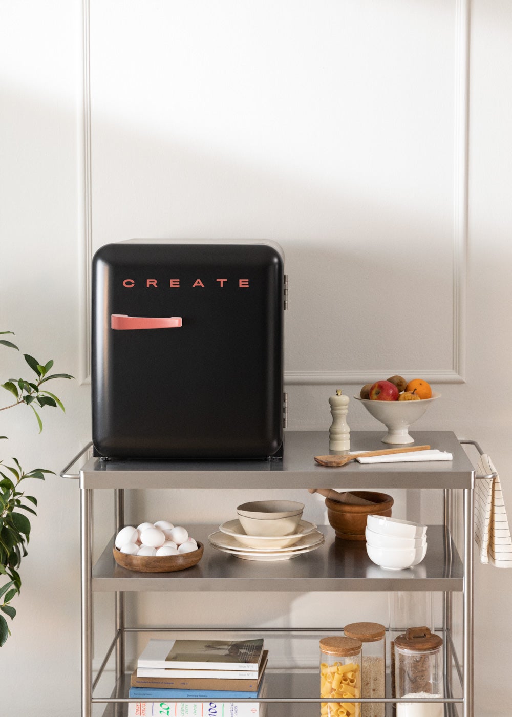 CREATE - FRIDGE RETRO 48L - Lodówka w stylu retro - Noir