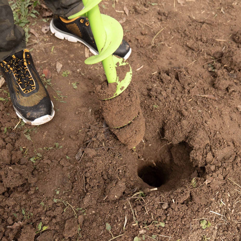 Tarière Manuelle diamètre 100mm - Poignée en caoutchouc - pour Creuser des Trous, Planter des Arbres et Installer des Clôtures - 4