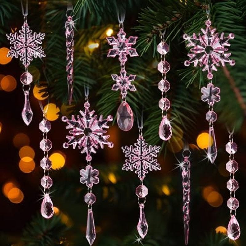 Stalattiti Di Ghiaccio MELLIEX 15 Pezzi Decorazione Natalizia Acrilico, Fiocco Di Neve Ornamenti Albero Natale Stalattiti Di Ghiaccio MELLIEX 15 Pezzi Decorazione Natalizia Acrilico, Fiocco Di Neve Ornamenti Albero Natale