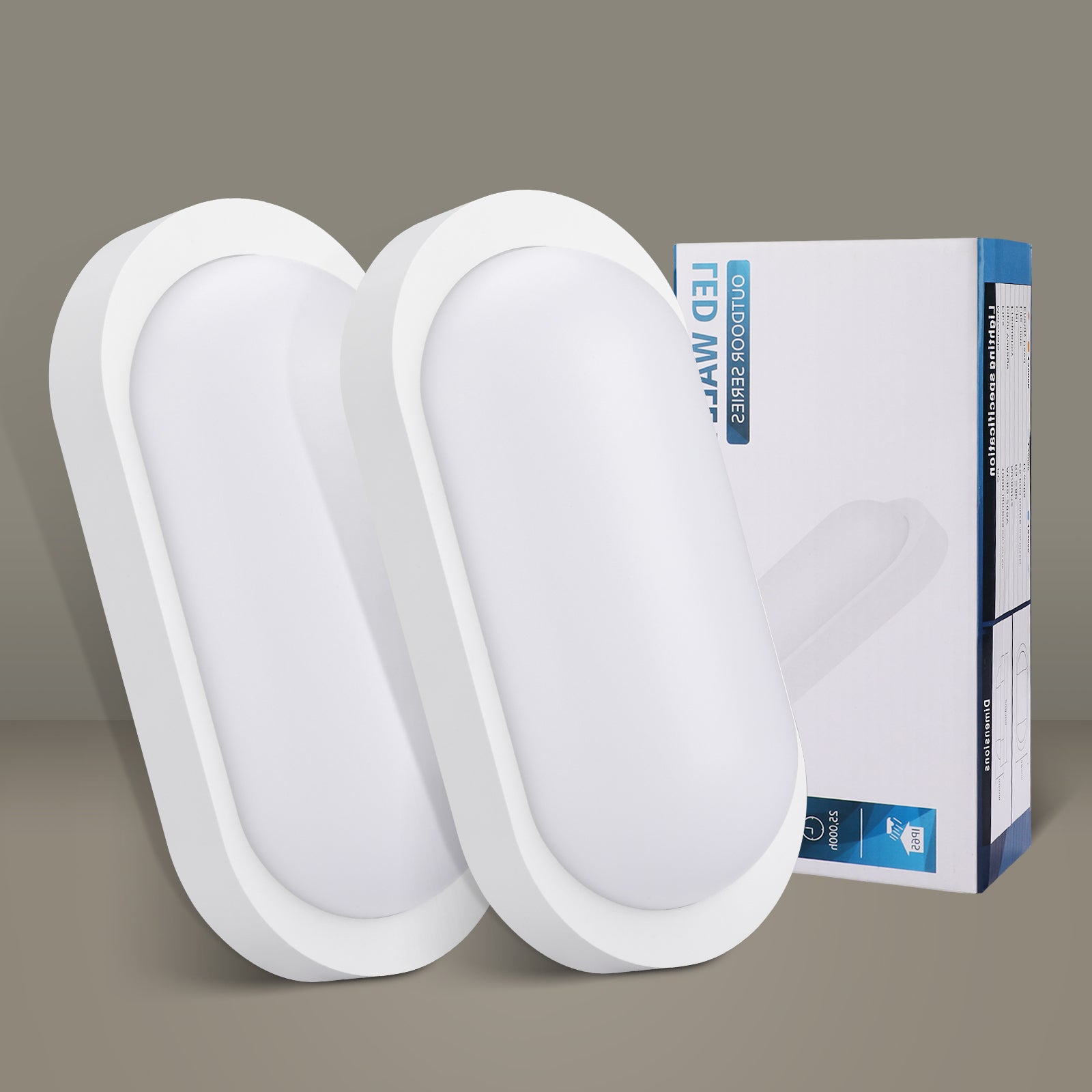 LOVHAUS Zestaw 2 Opraw Ściennych LED do Łazienki LED Wewnętrzny 18W, Oświetlenie Ścienne LED Odporne na Parę IP65, Wysoka Jasność 4000K