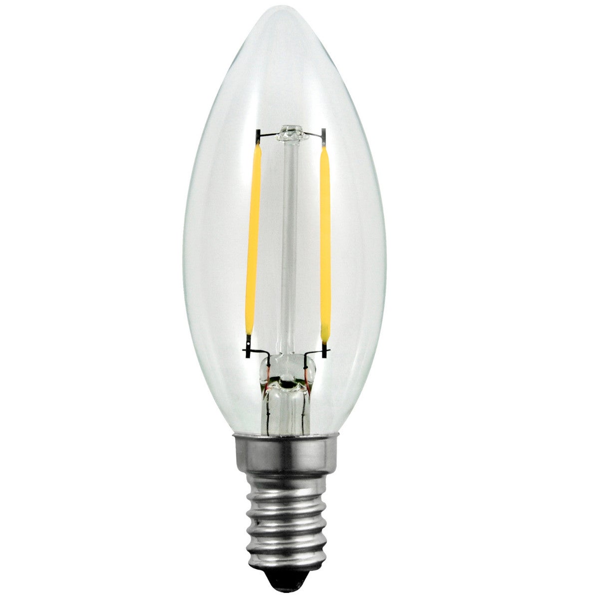 Żarówka LED COB E14 2W kulka przezroczysta Ciepła biel 3000K 230lm Polux