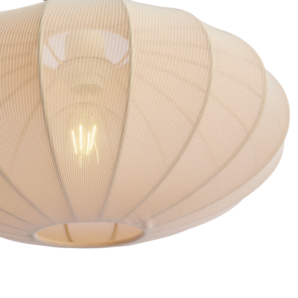 Lampadaire arc Japandi beige avec abat-jour - Bida - 2