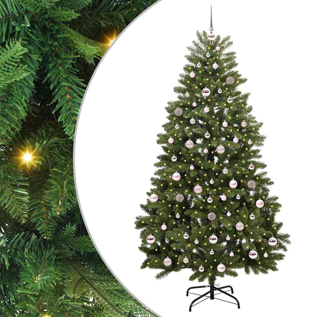 Sztuczna choinka Ze LED Lights Zielony 210 cm PVC i Metal