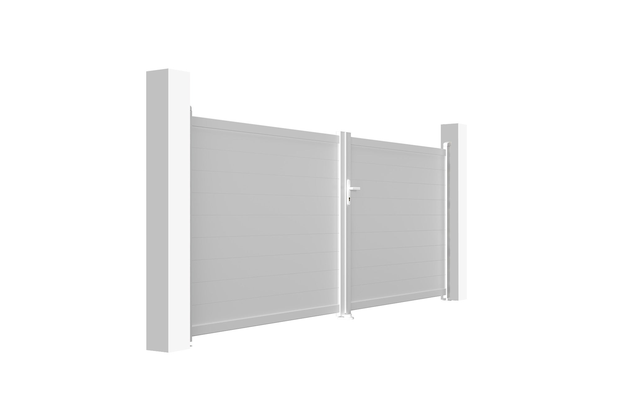 Portail battant 4m EIGER H.160cm blanc aluminium - 3