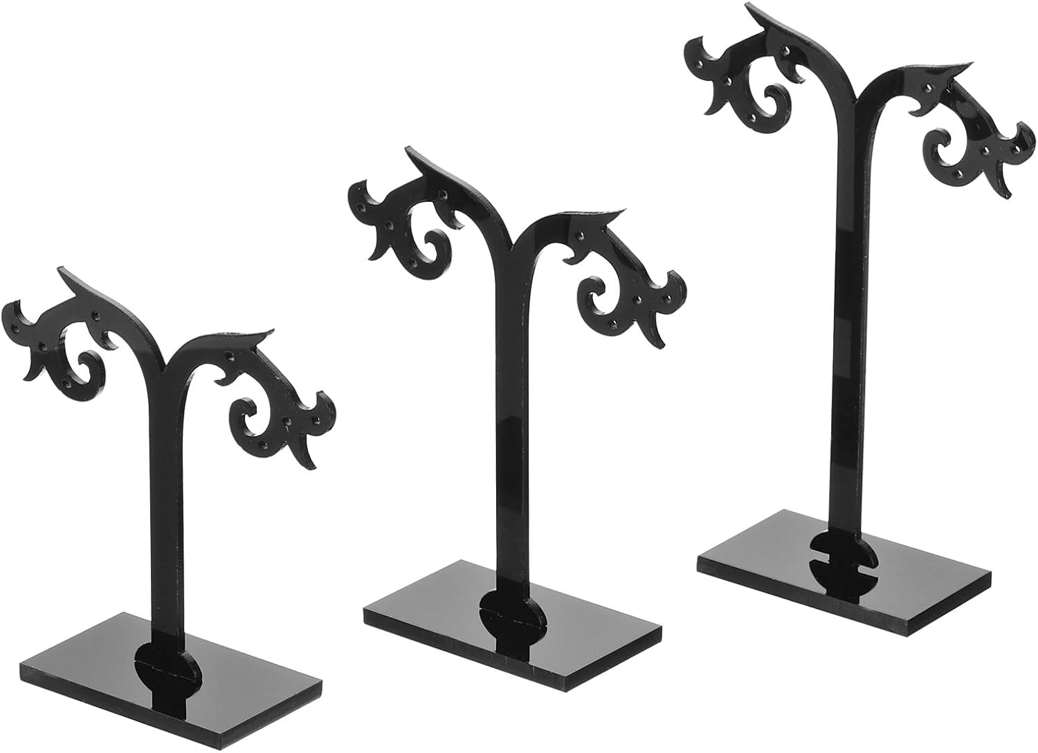 100 Pièces Cartes Présentoir Boucles Oreilles Ronde Noires - Supports Bijoux Avec Sacs OPP