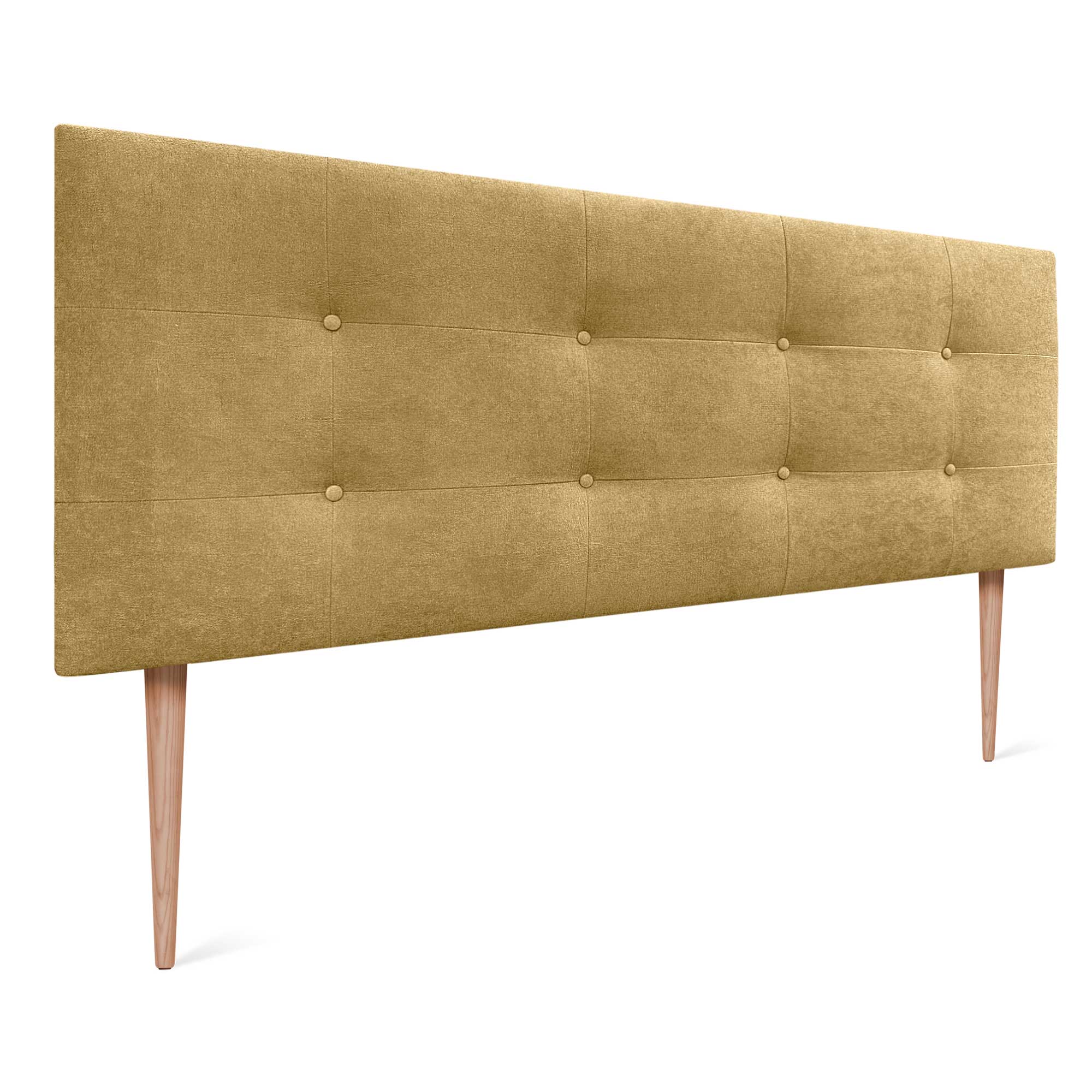 Tête De Lit Tapissée Creta 150x60cm Moutarde - Rembourrée Et Capitonnée Élégante