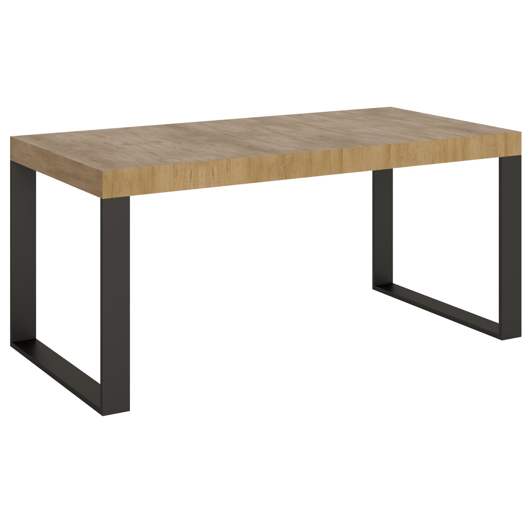 Stół rozkładany 90x180/440 cm Tecno Premium Dąb Naturalny z ramą antracytową