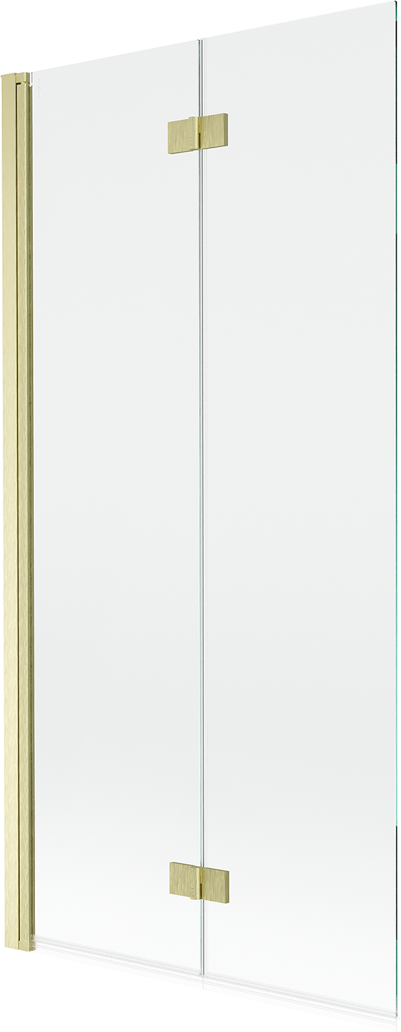Mexen Mist parawan nawannowy 2-skrzydłowy lewy 90 x 150 cm, transparent, złoty szczotkowany - 8A9-090-002-55-00-L