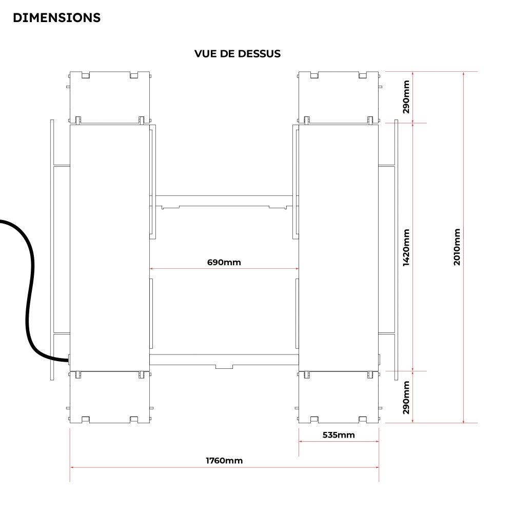 Autobest - Pont ciseau 3 tonnes électro hydraulique - livré prêt pour utilisation - 3
