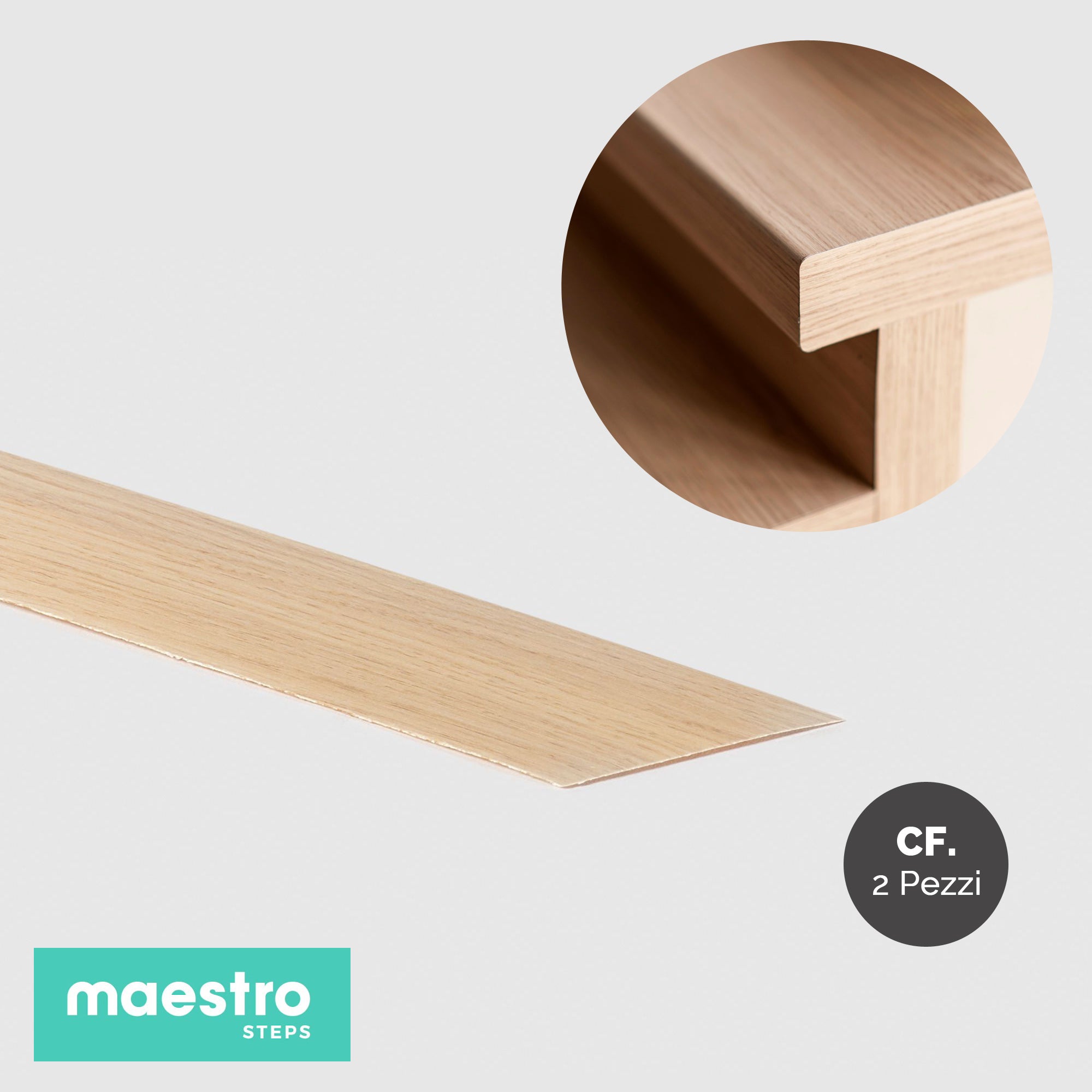 Onlywood Bordo Di Finitura Florida Oak Rivestimento Per Scale -cf. 2 Pezzi - 5
