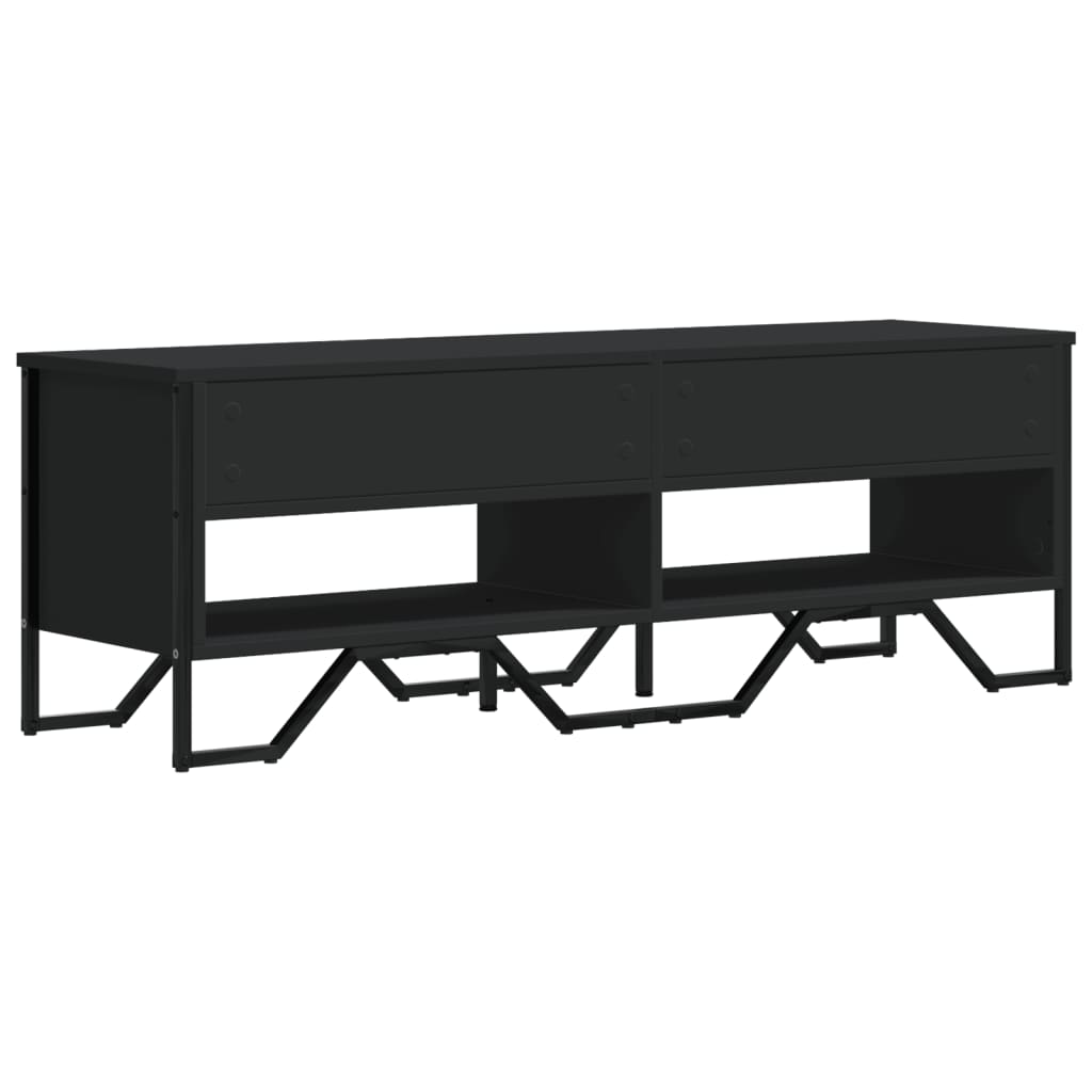 Maison Exclusive - Meuble TV noir 122x34x41 cm bois d'ingénierie - 6
