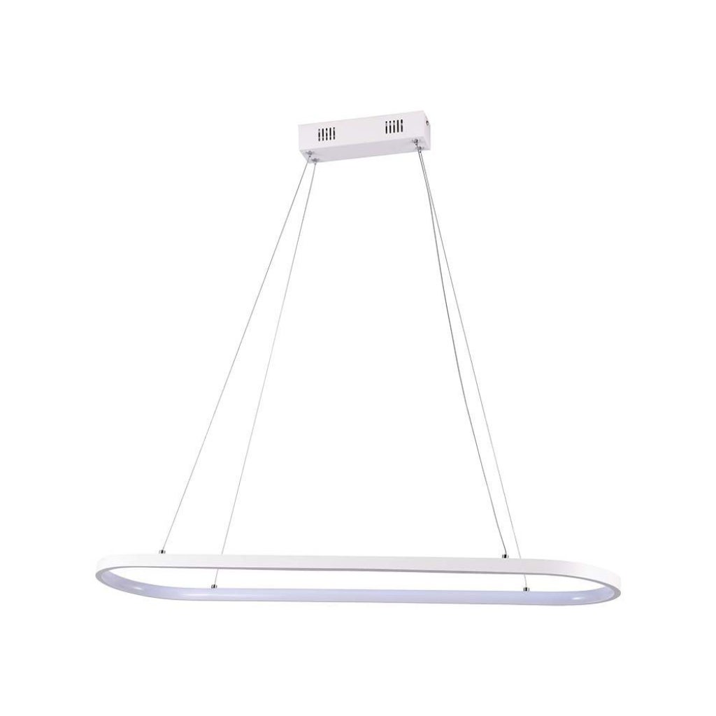 Lampa wisząca LED 24W z białego metalu 80*20*100cm 4000K