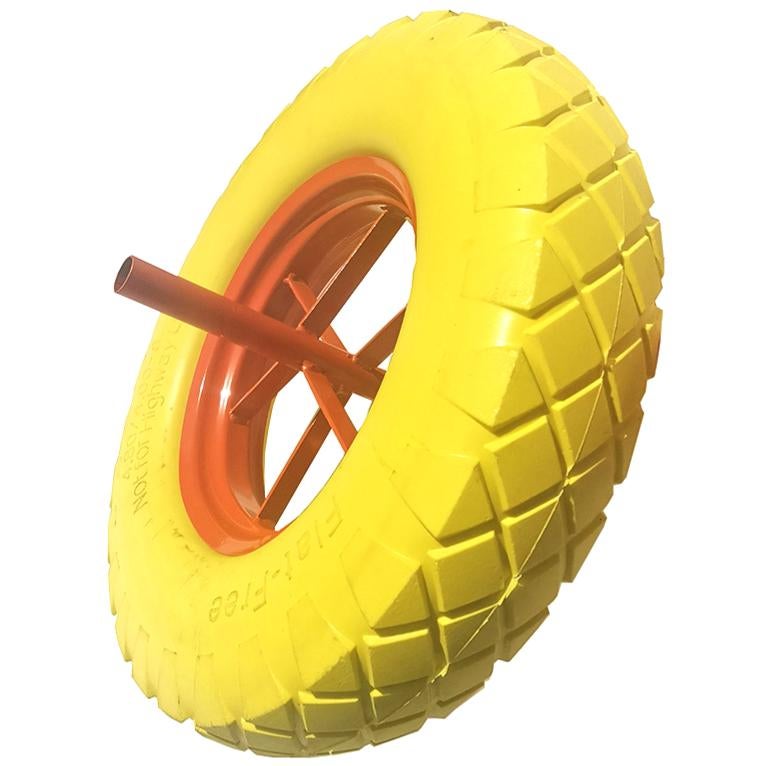 Roue de Brouette Increvable 390 mm – Axe 20 mm – Métal Renforcé, Haute Stabilité et Installation Facile - 6