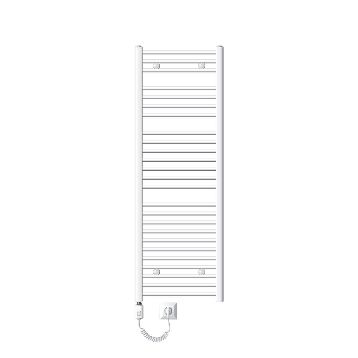LuxeBath Radiatore Elettrico Per Bagno Sahara 400x1500 Mm Bianco Con Attacco Laterale Destro E Resistenza Ad Immersione 900w Con Termostato 91194309 LuxeBath Radiatore Elettrico Per Bagno Sahara 400x1500 Mm Bianco Con Attacco Laterale Destro E Resistenza Ad Immersione 900w Con Termostato 91194309
