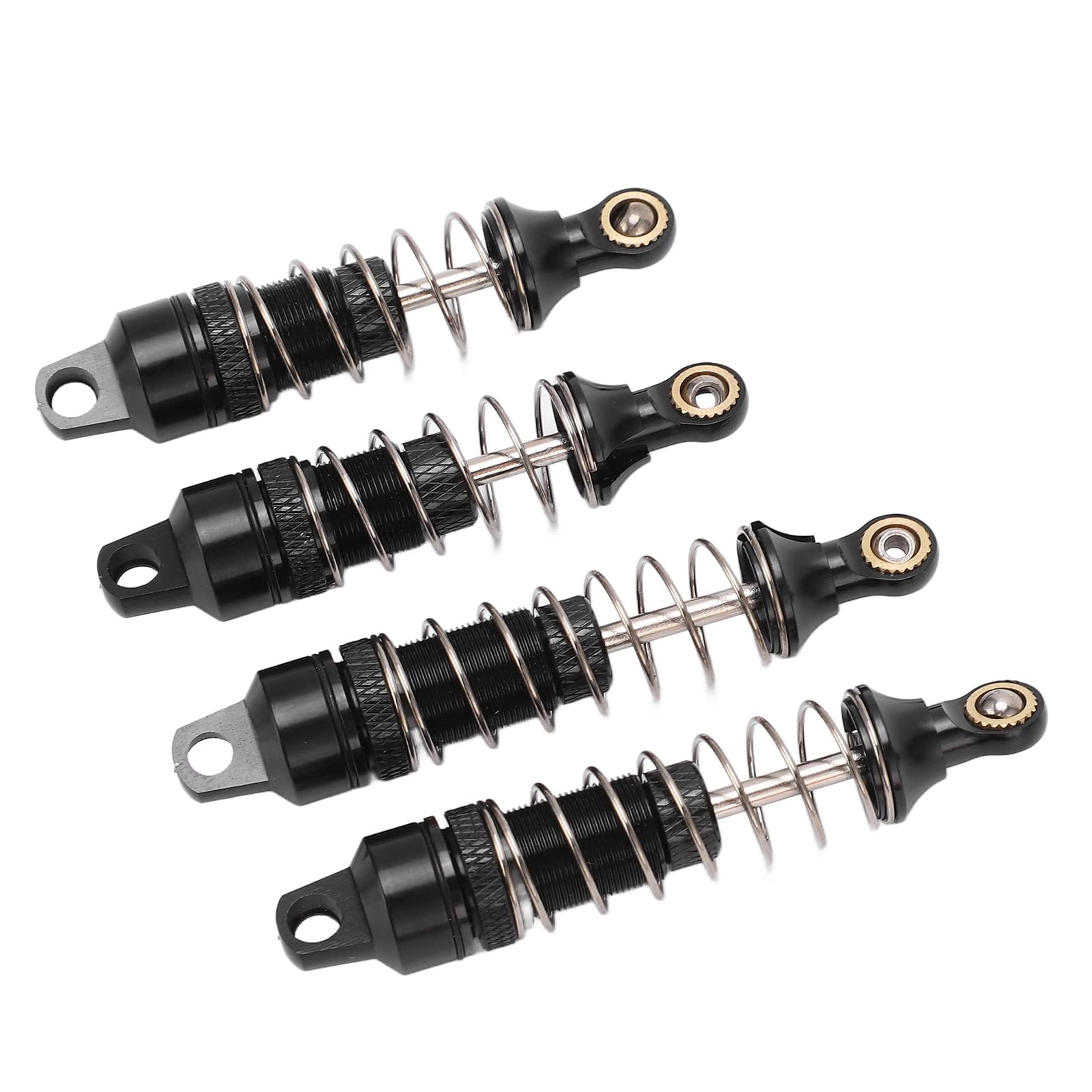 EVTSCAN Lot de 4 amortisseurs à Ressort RC en Alliage d'aluminium pour Camion Losi Mini T 2.0 2WD 1/18(Noir
