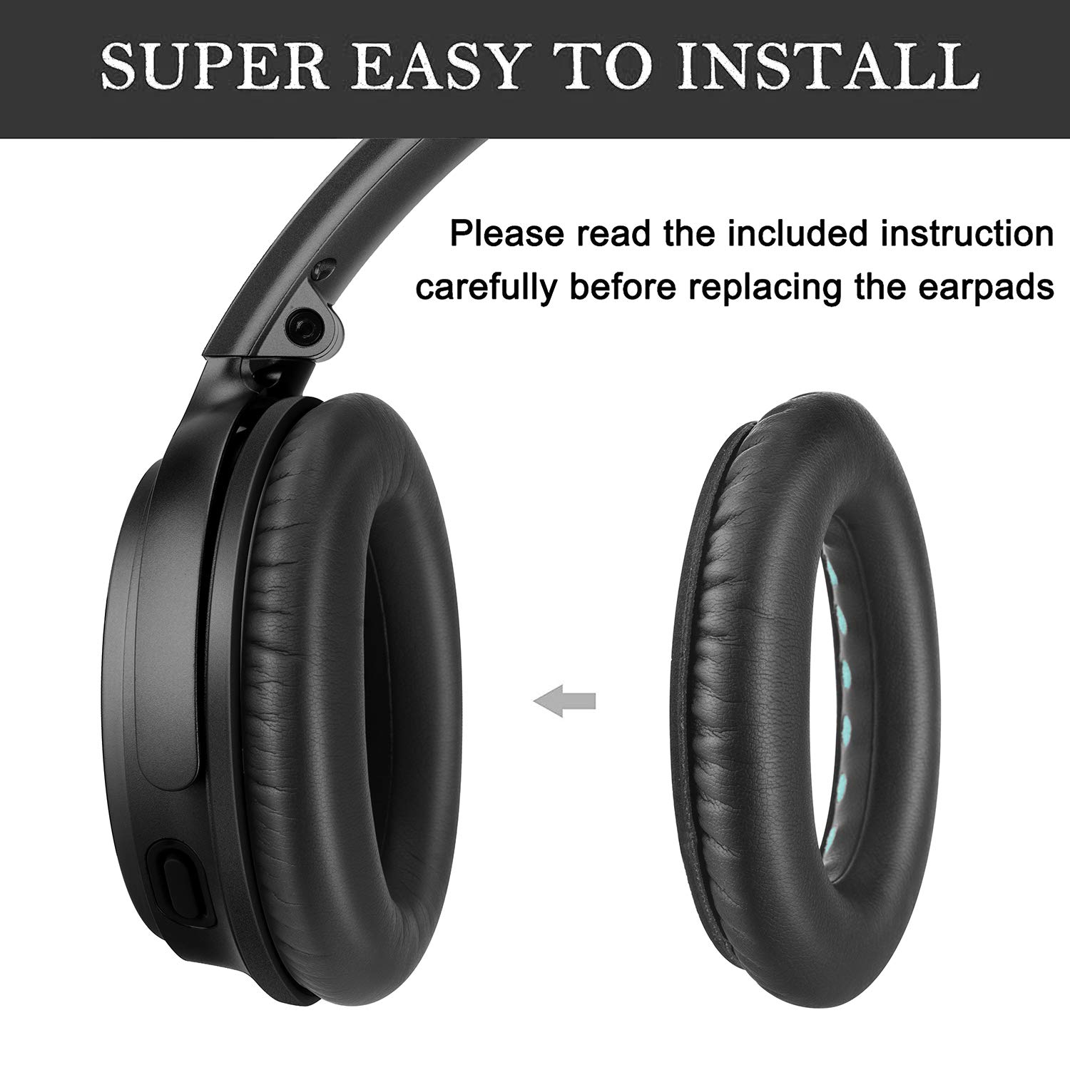 Coussinets d'oreille pour Bose QC35/SoundTrue 1 paire Black - 5