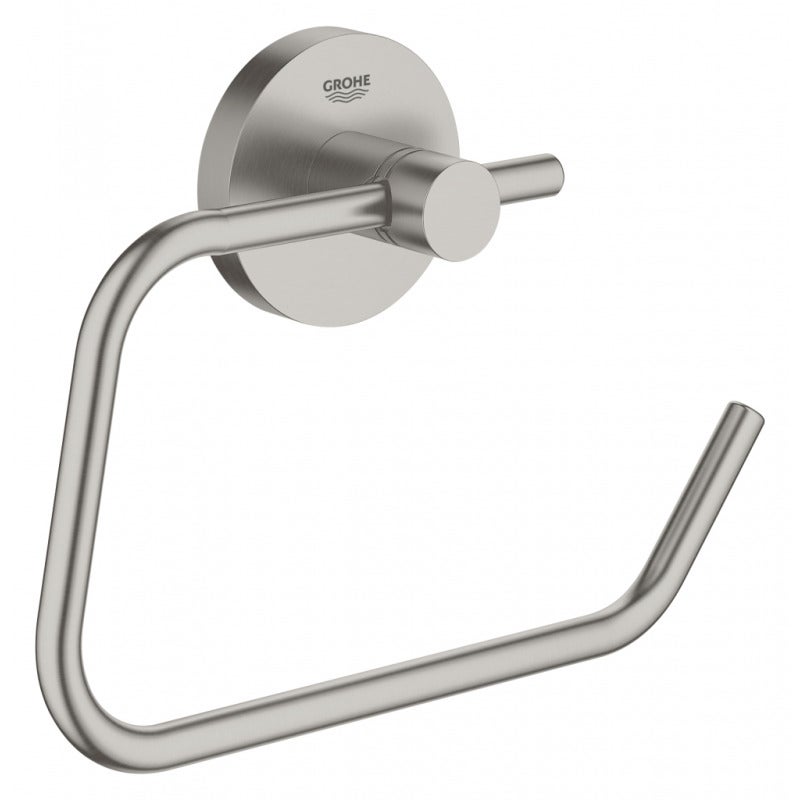 Suport hartie igienica Grohe 40689DC1, 119 mm, 1 role hartie, 2 orificii instalare, pe perete, Otel Satinat 1buc