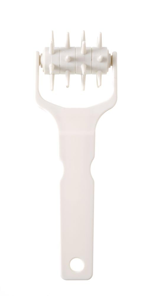 sourcing map Mattarello per fondente, in polipropilene, 30 cm x 2,5 cm, antiaderente, bianco