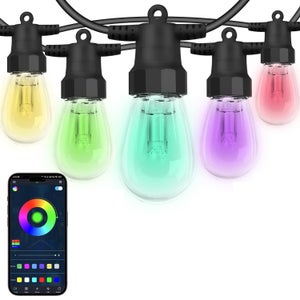 Guirlande Lumineuse 10m 800 LED Colorée - 15 Modes, Minuterie, étanche IP44 | Décoration Noël, Jardin, Balcon, Maison