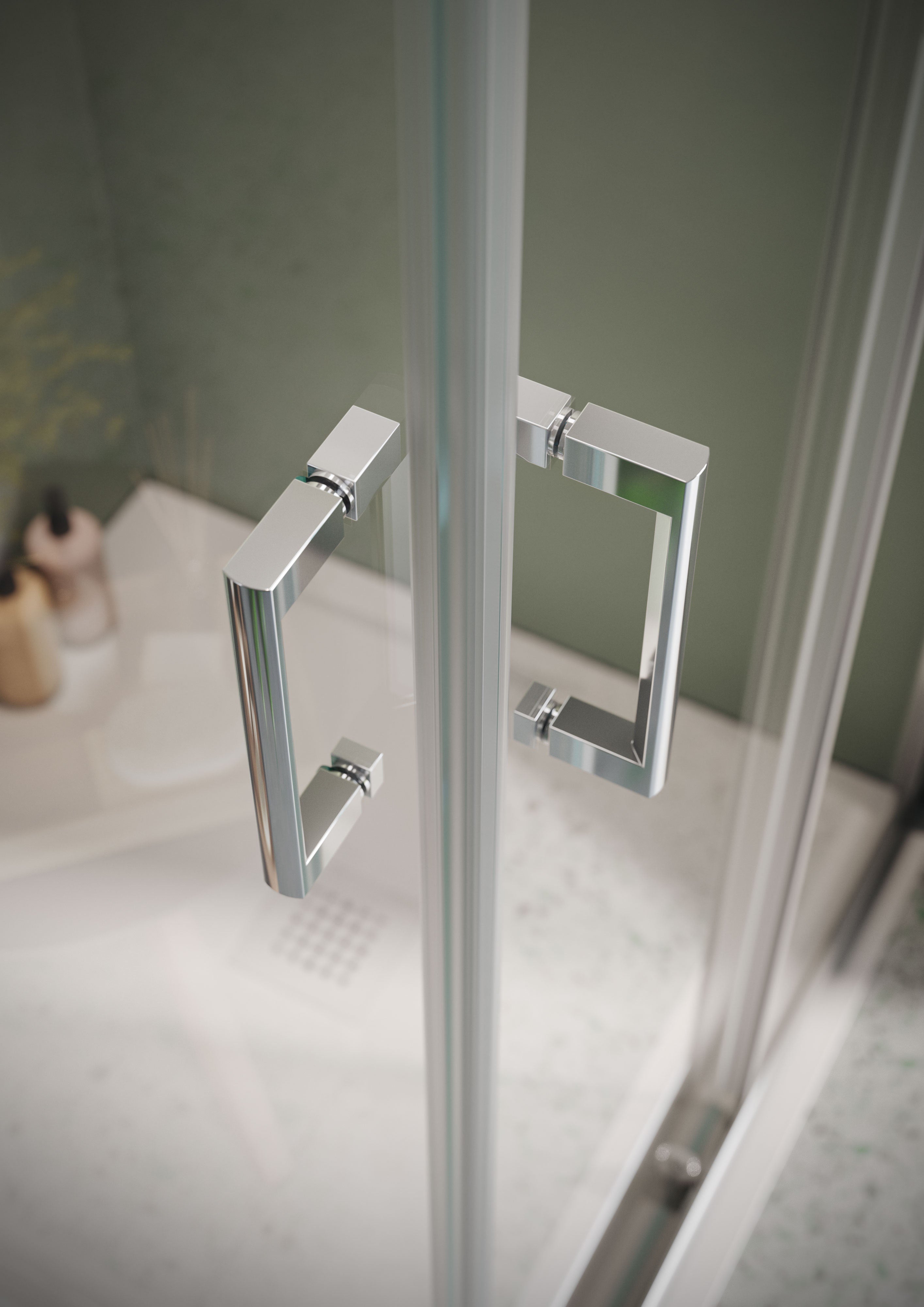 Siro - Box doccia ad angolo 100x70 cm 2 ante scorrevoli cromo/trasparente - 4