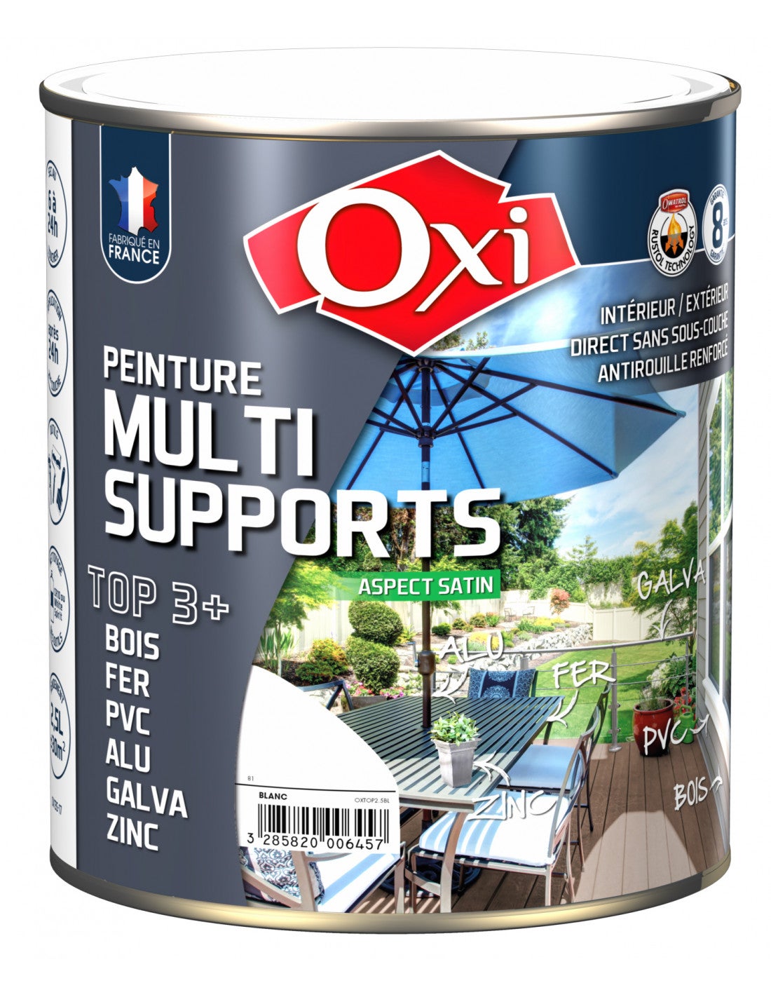 Peinture Multi-supports Turquoise Profonde 0,5L – Satin Soyeux (BAT, Stock)