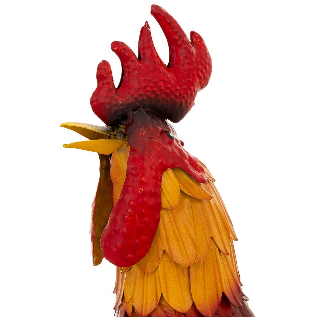Coq décoratif en métal rouge, 41 x 16 x 54 cm (h) - 6