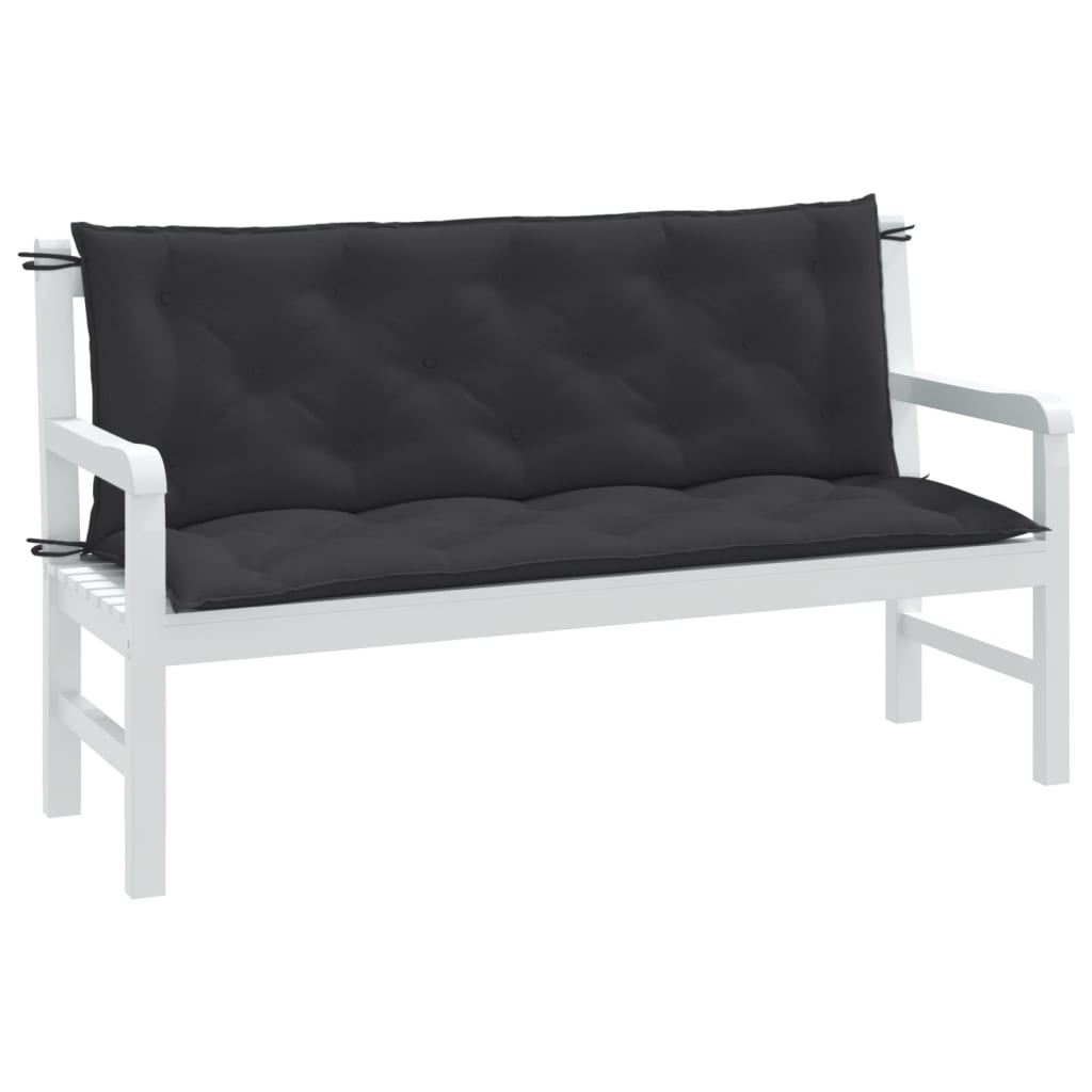 Cuscino Per Panca Da Esterno 129x50 Cm Con Motivo Floreale: Impermeabile, Spesso 8 Cm, Con Legacci Antiscivolo, Per Giardino E Patio
