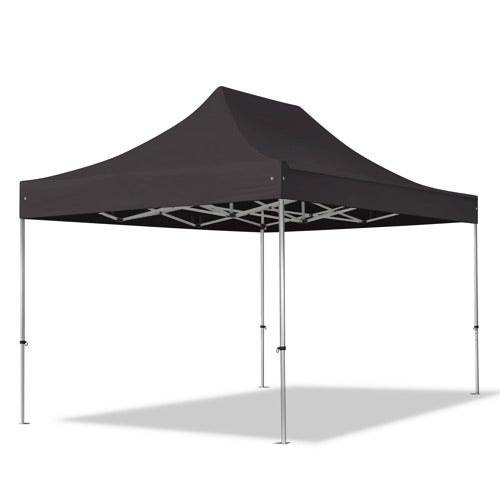 3x4,5m gazebo pieghevole PVC ignifugo, PROFESSIONAL alluminio, nero