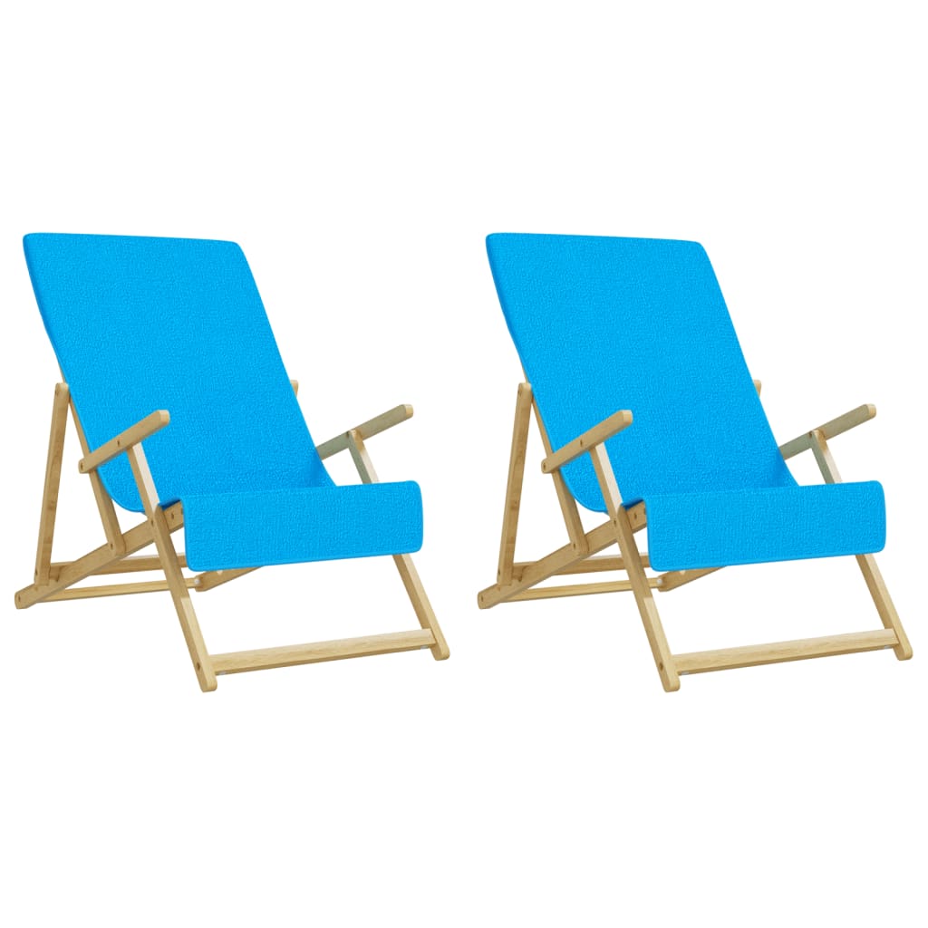 Serviettes de plage 2 pcs tissu turquoise 400 g/m2 60x135 cm - COMFORTXL - 4