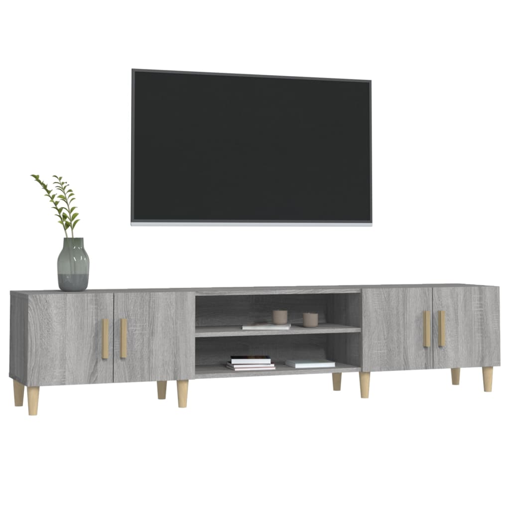 Meuble TV sonoma gris 180x31,5x40 bois d'ingénierie - 4