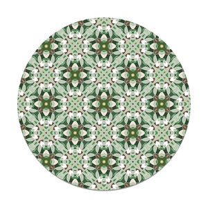 Tapis Sol Vinyle Rond 100x100 Cm - Modèle Gris Lisse - Antidérapant, Imperméable - Pour Cuisine, Salle De Bain