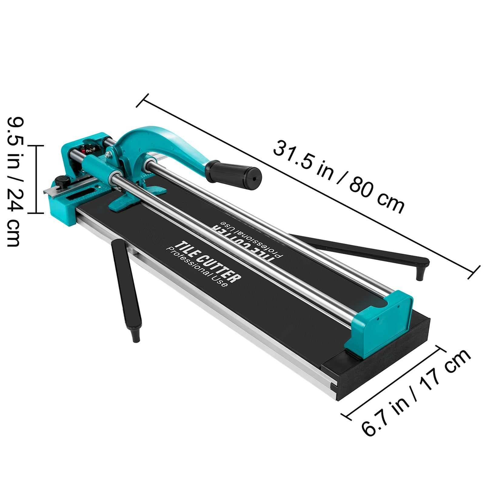 Coupe-carrelage manuel 24 pouces,SucceBuy doubles rails et supports avec guide laser précis,capacité de coupe 3/5 po,outils de coupe de précision - 2