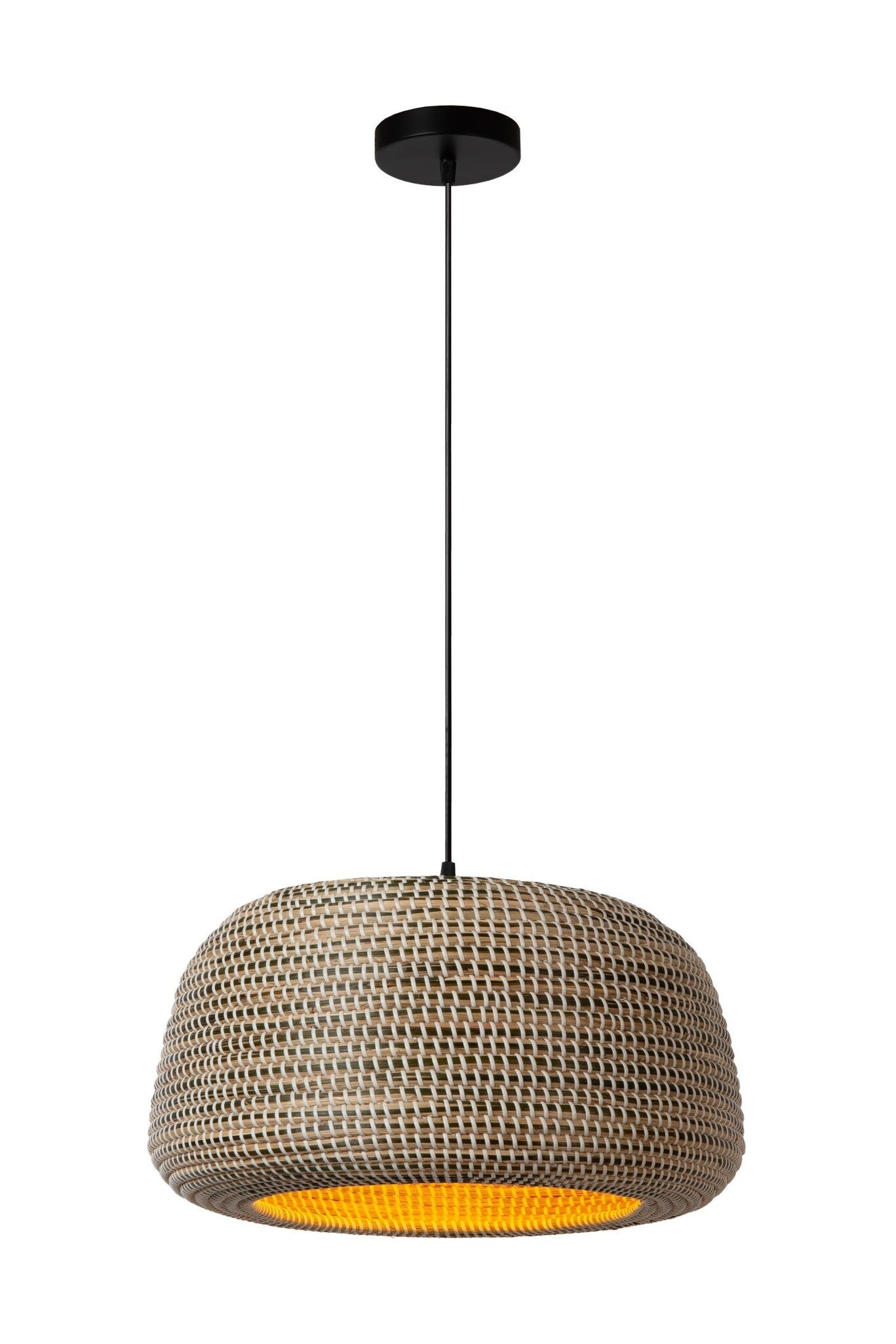 Lampa wisząca Maduka kremowo-złota 1xE27x40W wym: 127,5 x 47 x 47 cm trawa morska Lucide