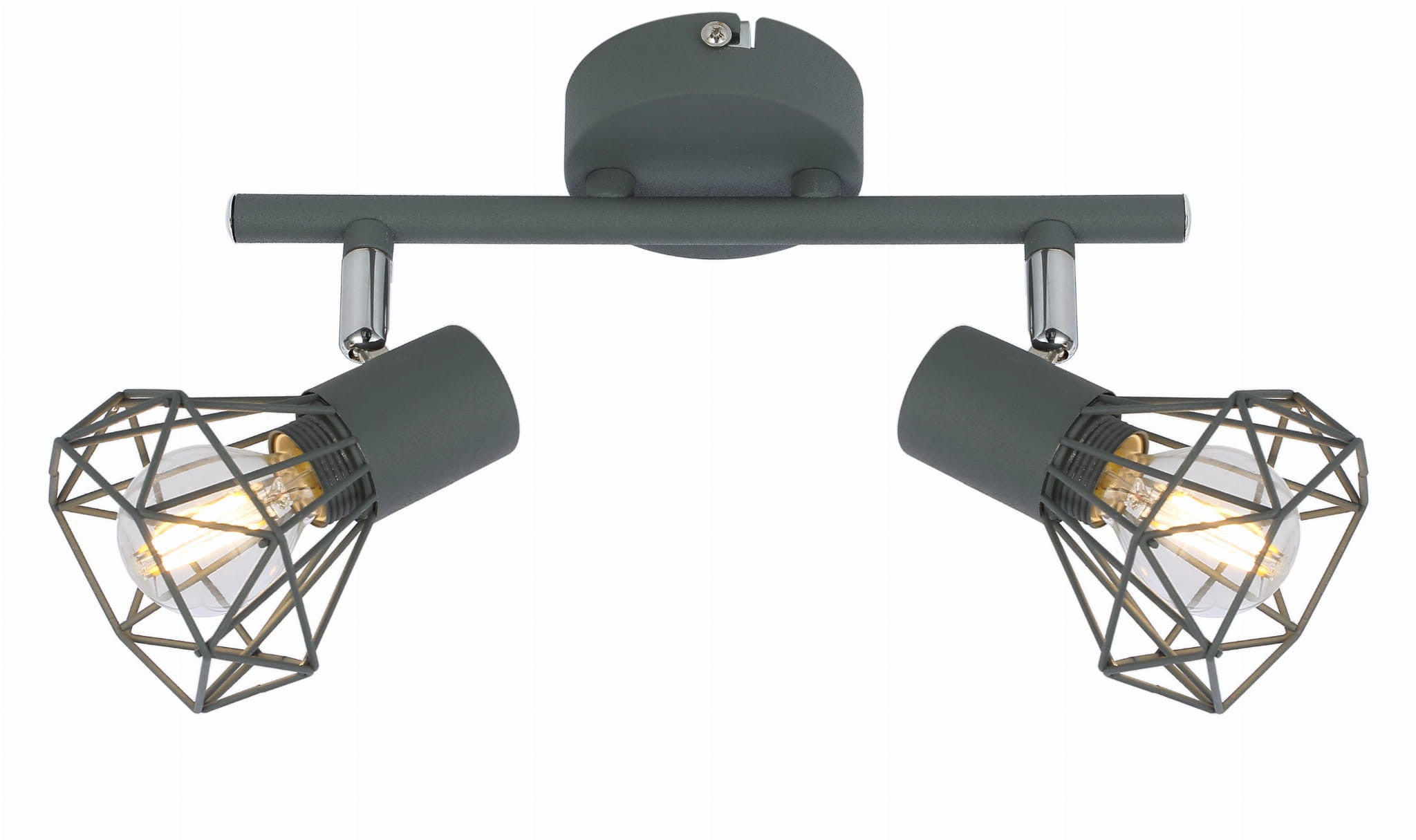 Lampa sufitowa wisząca Verve szara 2xE14x40W wym: 18 x 34 x 9 cm metal Candellux