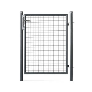 Portillon grillagé en acier galvanisé maille 50 x 50 passage 1m x 1m20 Gris anthracite